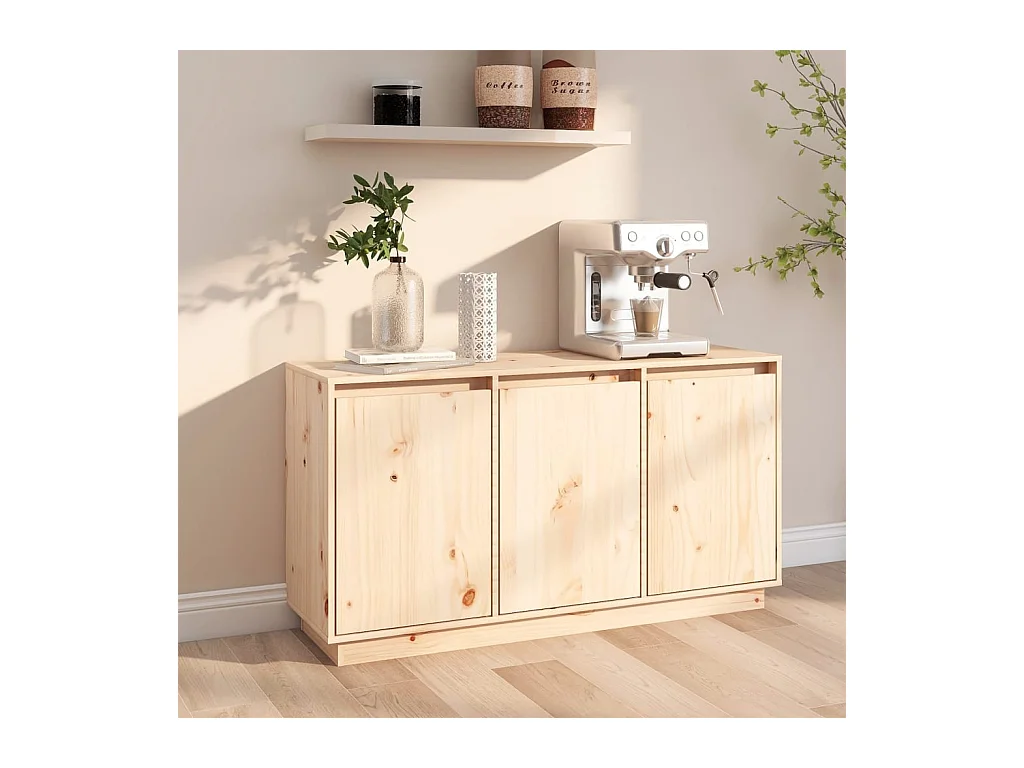 Credenza | Buffet | Armadio 111x34x60 cm in Legno Massello di Pino