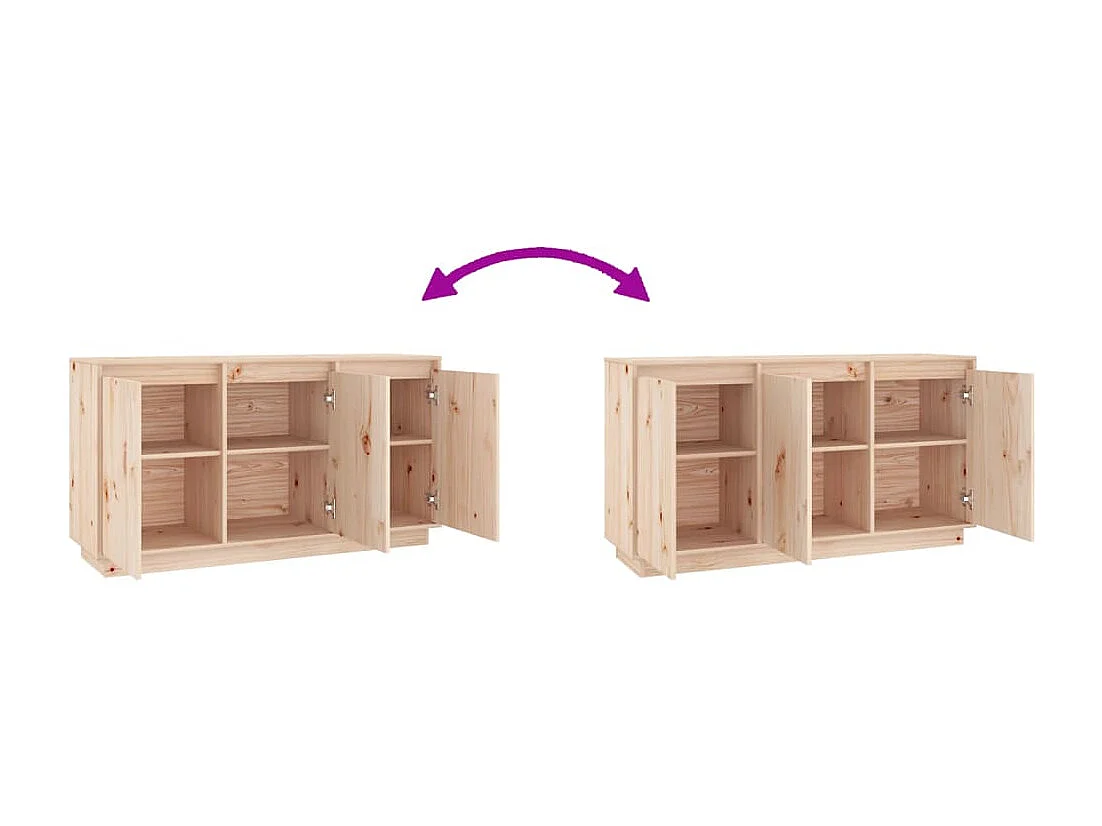 Buffet | Bahut | Meuble de rangement 111x34x60 cm Bois massif de pin