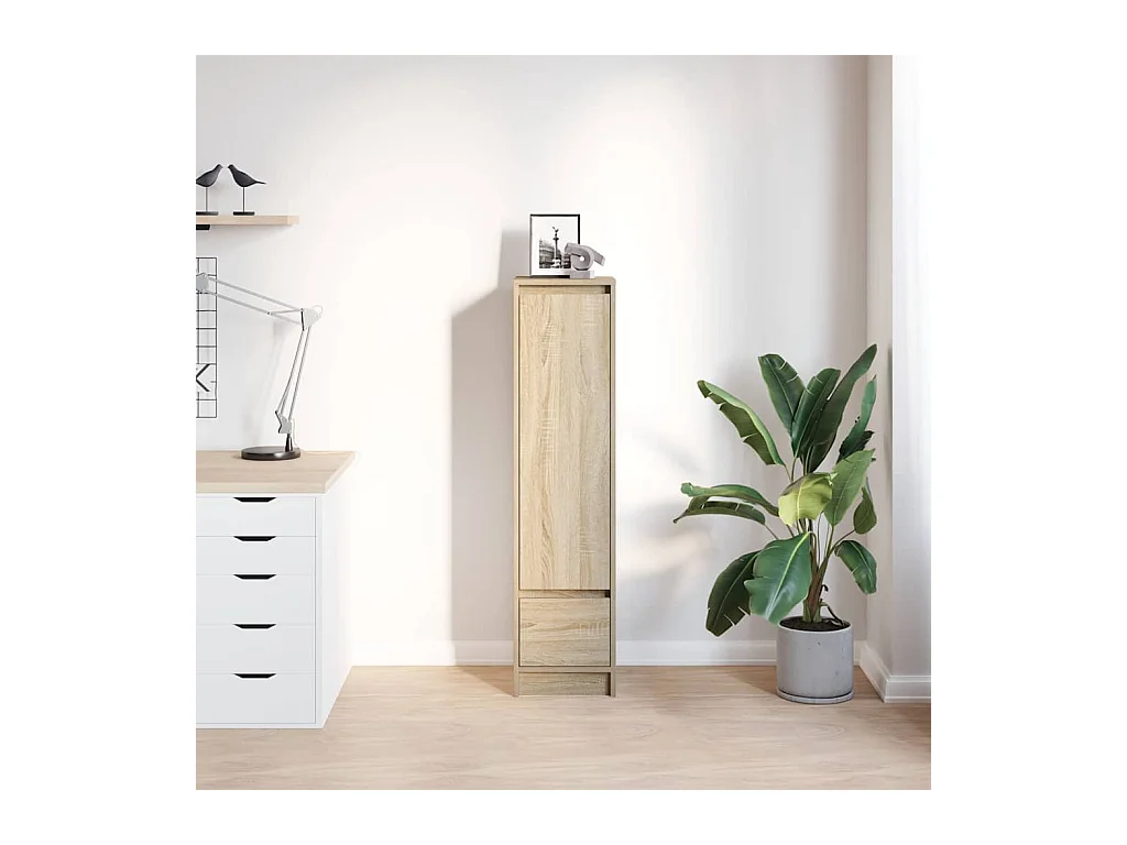 Credenza | Buffet | Armadio Rovere Sonoma 29,5x34x119,5 cm in Legno Multistrato