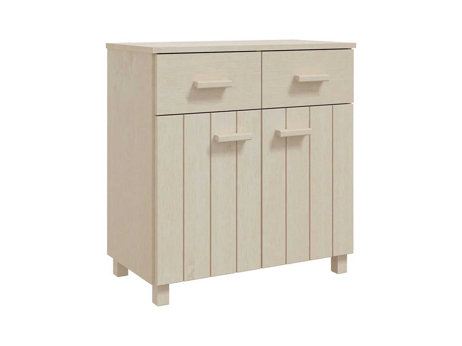 Buffet | Commode à tiroir | Meuble de rangement HAMAR Marron miel 79x40x80 cm Bois massif de pin