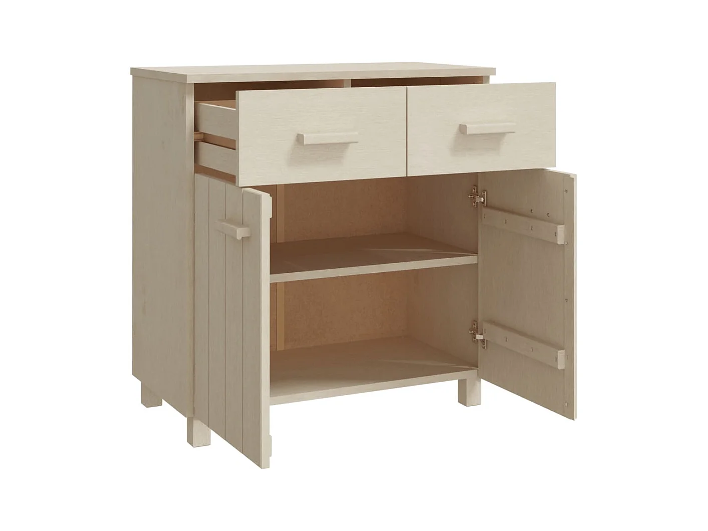 Buffet | Commode à tiroir | Meuble de rangement HAMAR Marron miel 79x40x80 cm Bois massif de pin