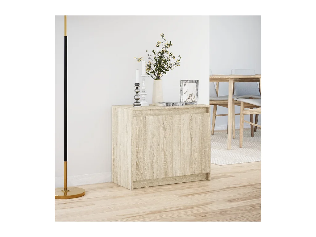 Buffet | Bahut | Meuble de rangement avec LED chêne sonoma 72x34x61 cm bois d'ingénierie