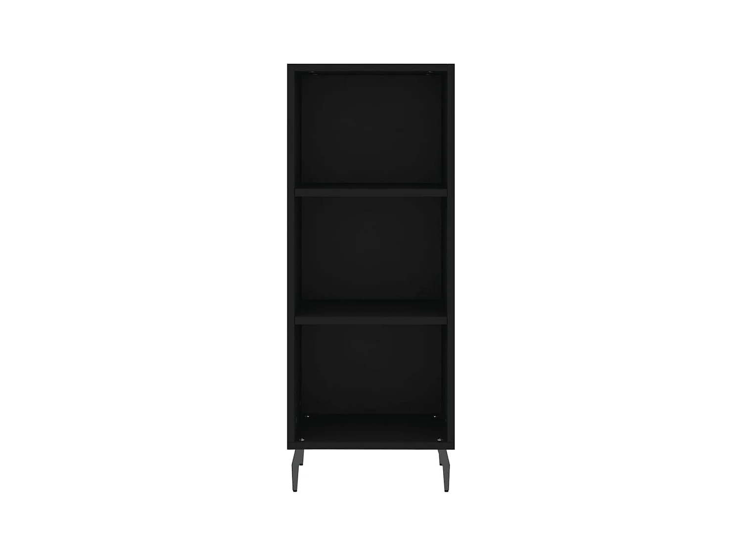 Buffet | Bahut | Meuble de rangement noir 34,5x32,5x90 cm bois d'ingénierie
