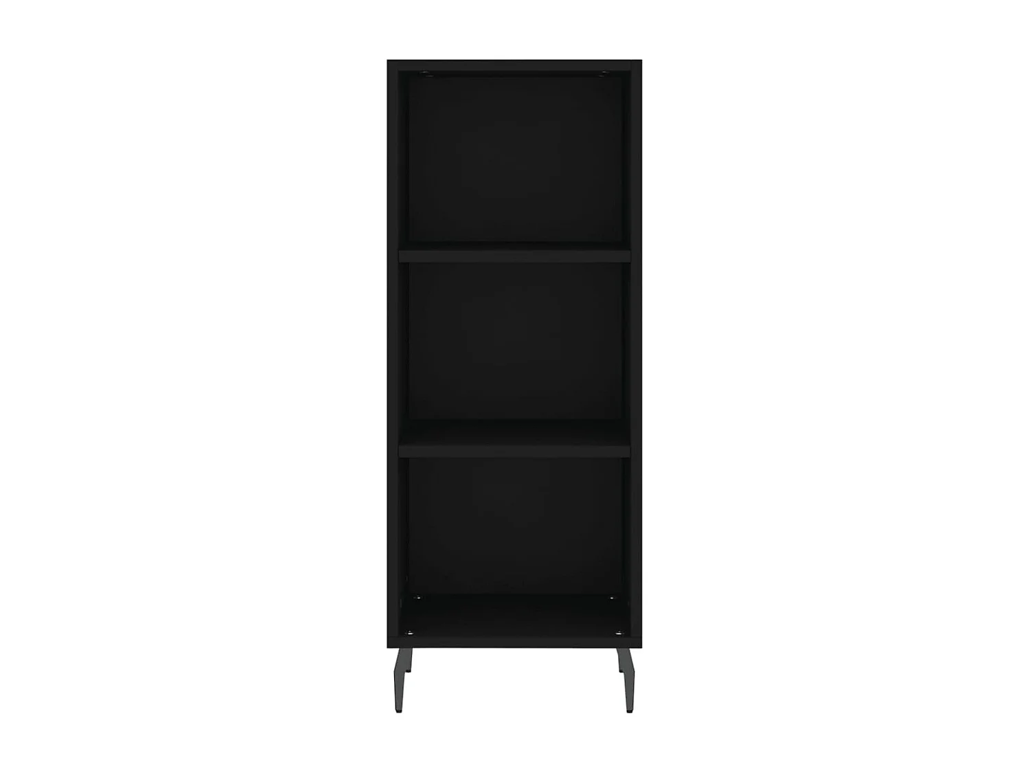 Buffet | Bahut | Meuble de rangement noir 34,5x32,5x90 cm bois d'ingénierie