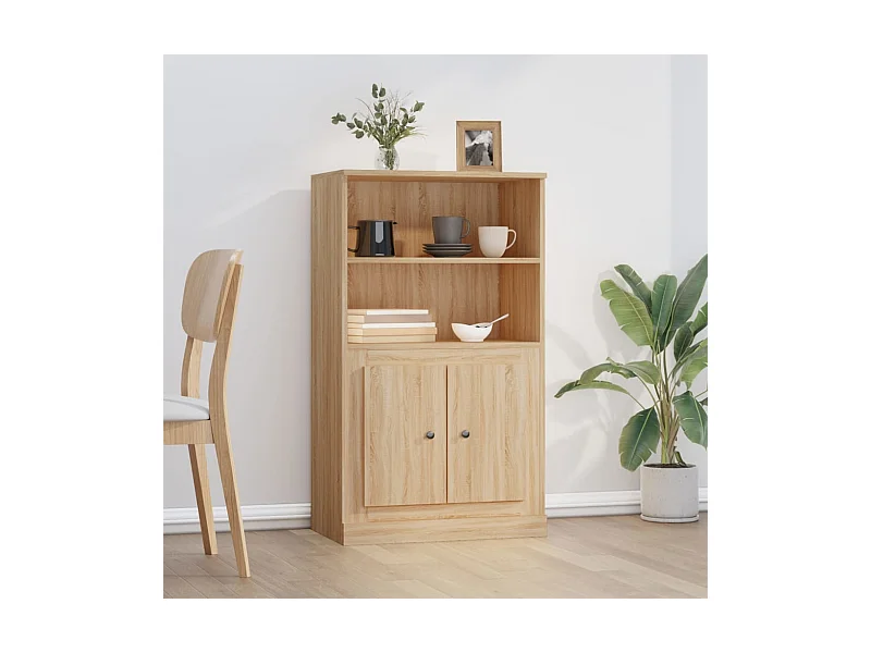 Buffet | Bahut | Meuble de rangement haut chêne sonoma 60x35,5x103,5 cm bois d'ingénierie