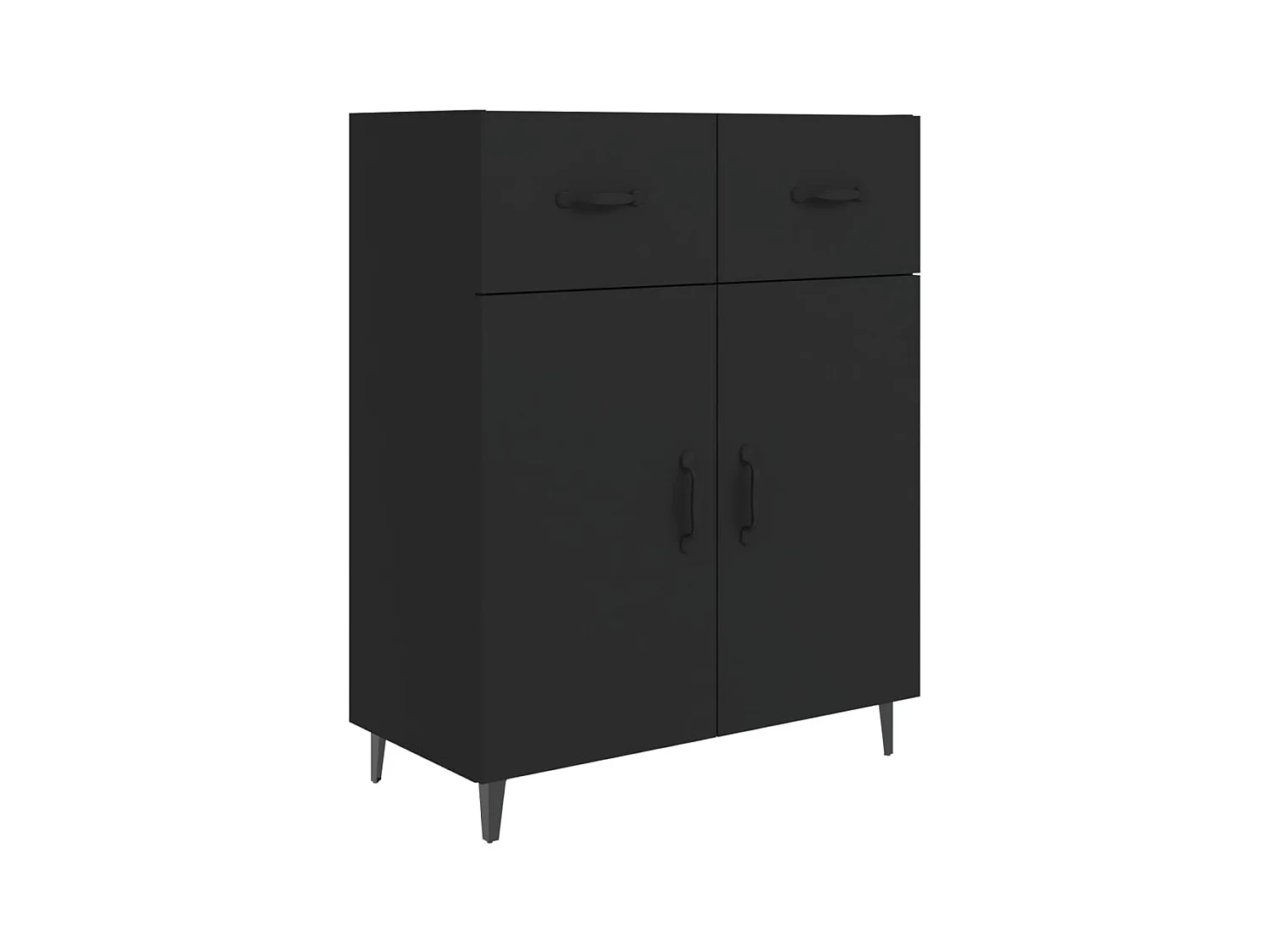 Buffet | Bahut | Meuble de rangement noir 69,5x34x90 cm bois d'ingénierie