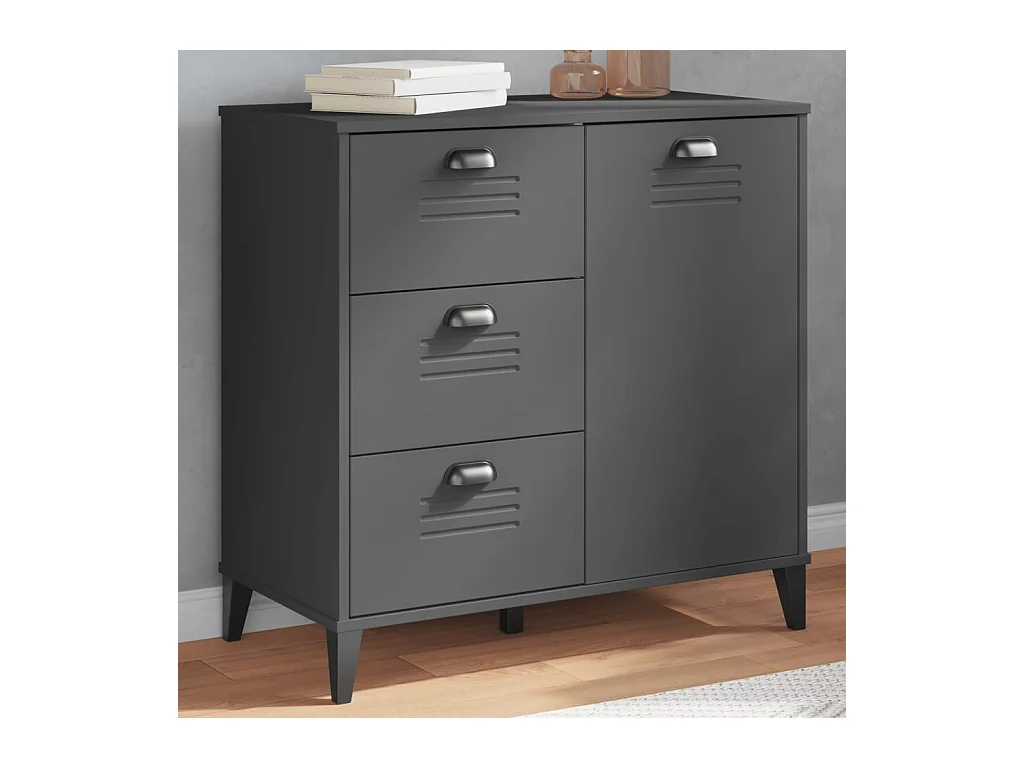 Credenza | Buffet | Armadio VIKEN Antracite 80x40x80 cm in Legno Multistrato