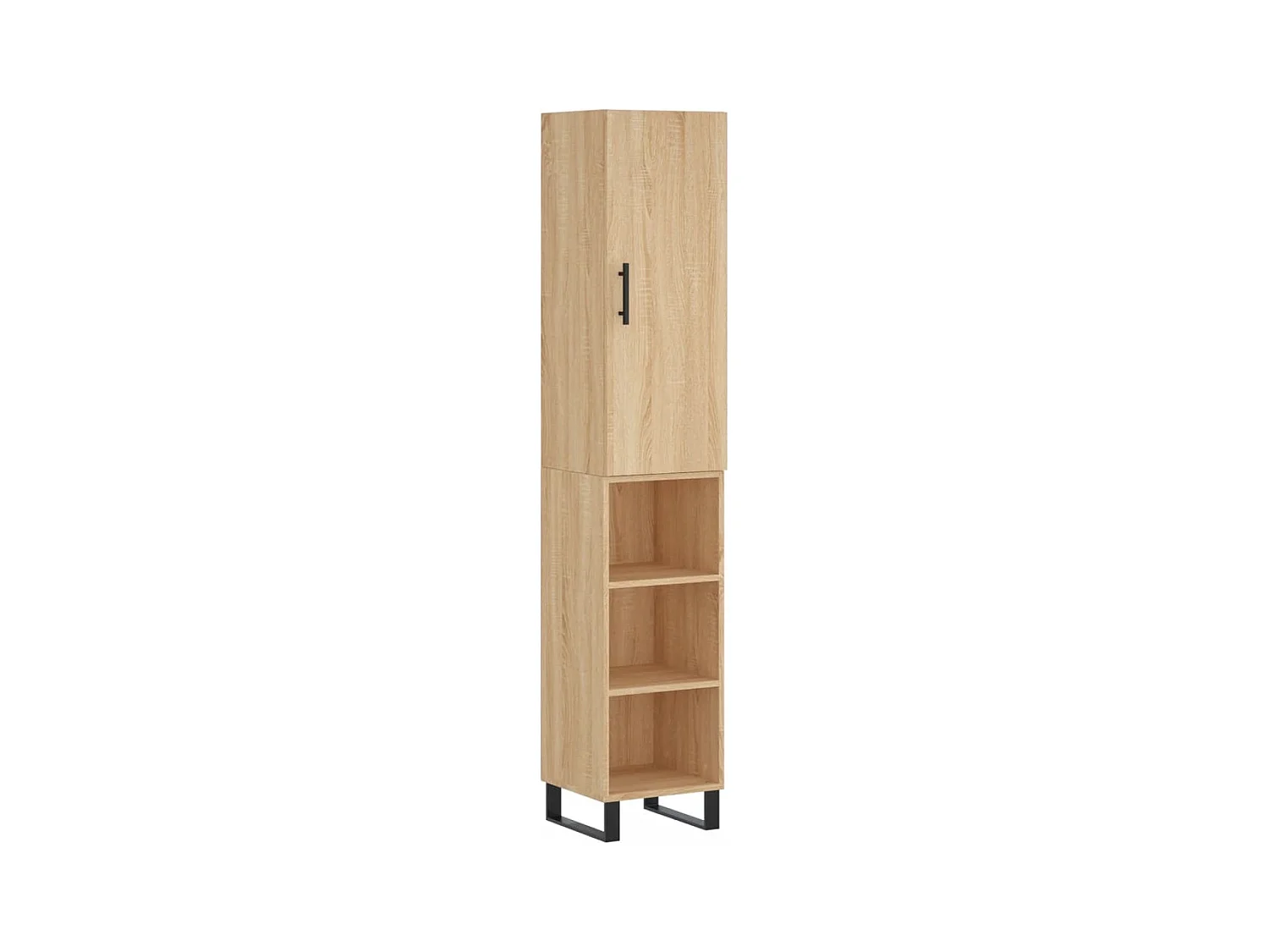 Buffet | Bahut | Meuble de rangement haut Chêne sonoma 34,5x34x180 cm Bois d'ingénierie