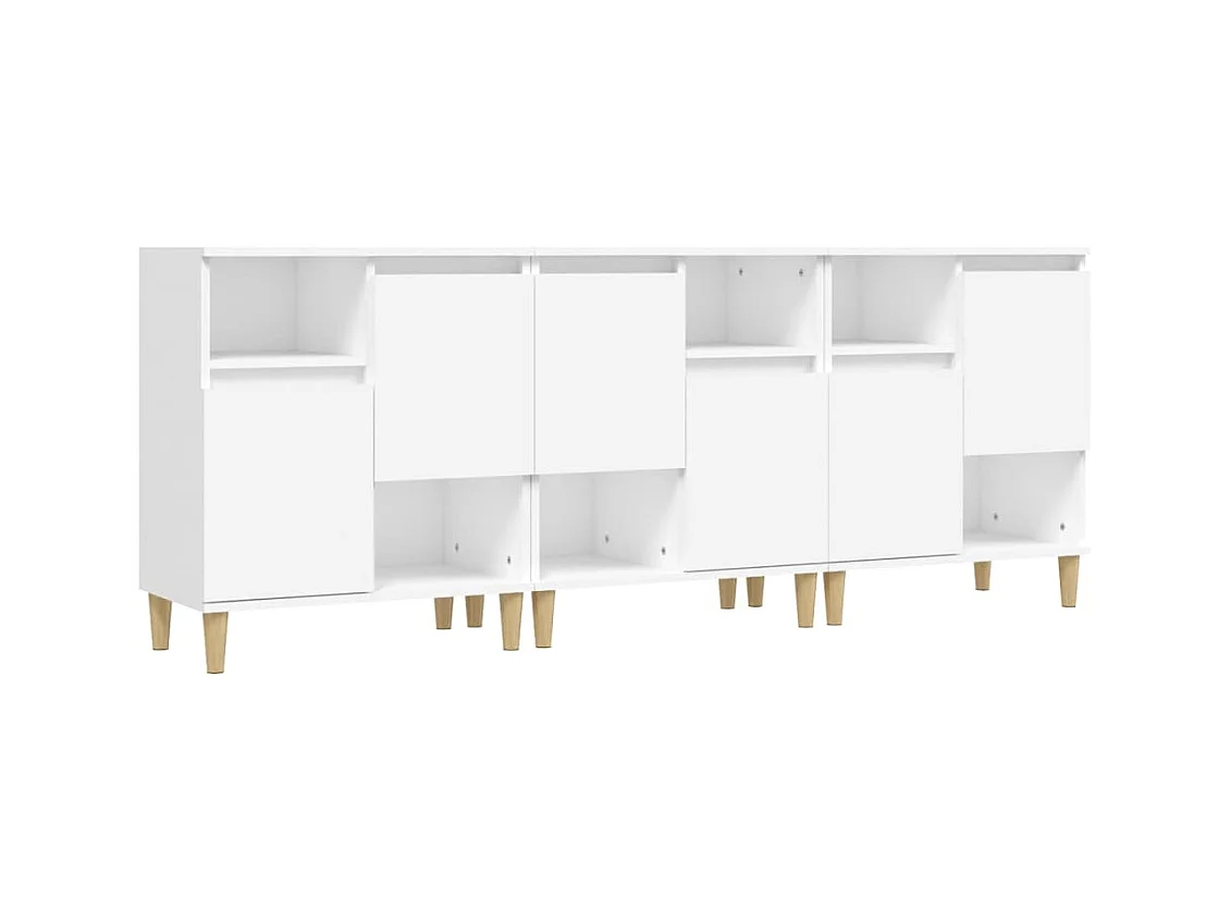 Credenze | Buffet | Armadi 3pz Bianche 60x35x70 cm in Legno Multistrato