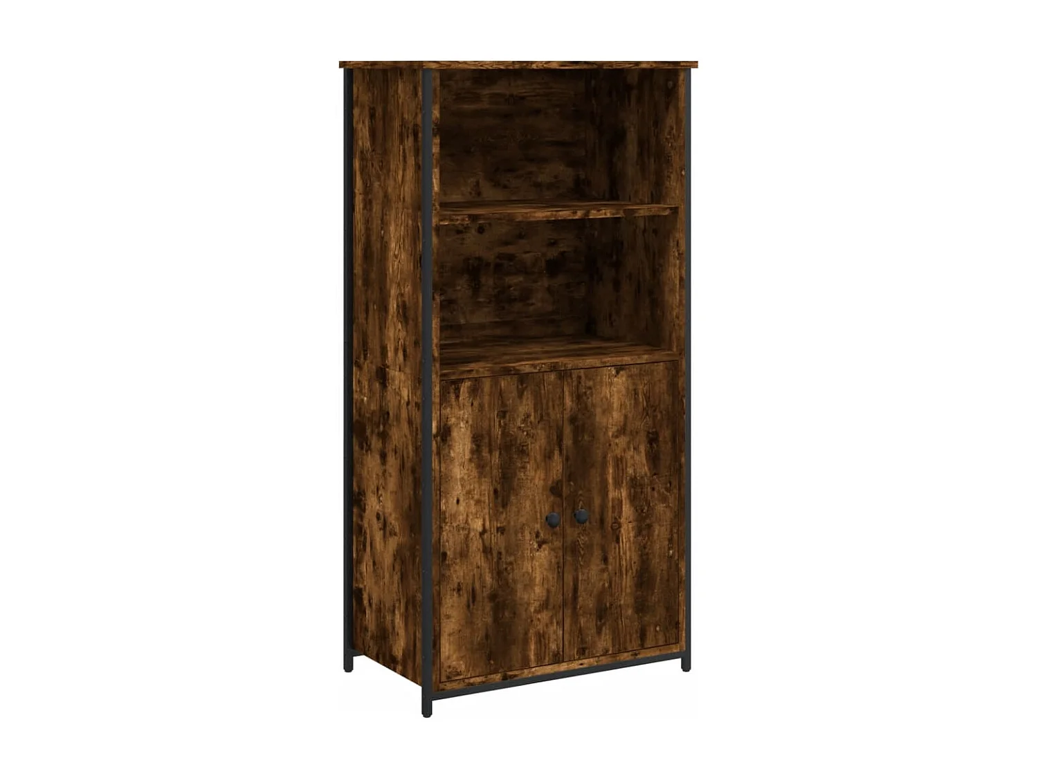 Credenza | Buffet | Armadio Rovere Fumo 62x36x121,5 cm in Legno Multistrato