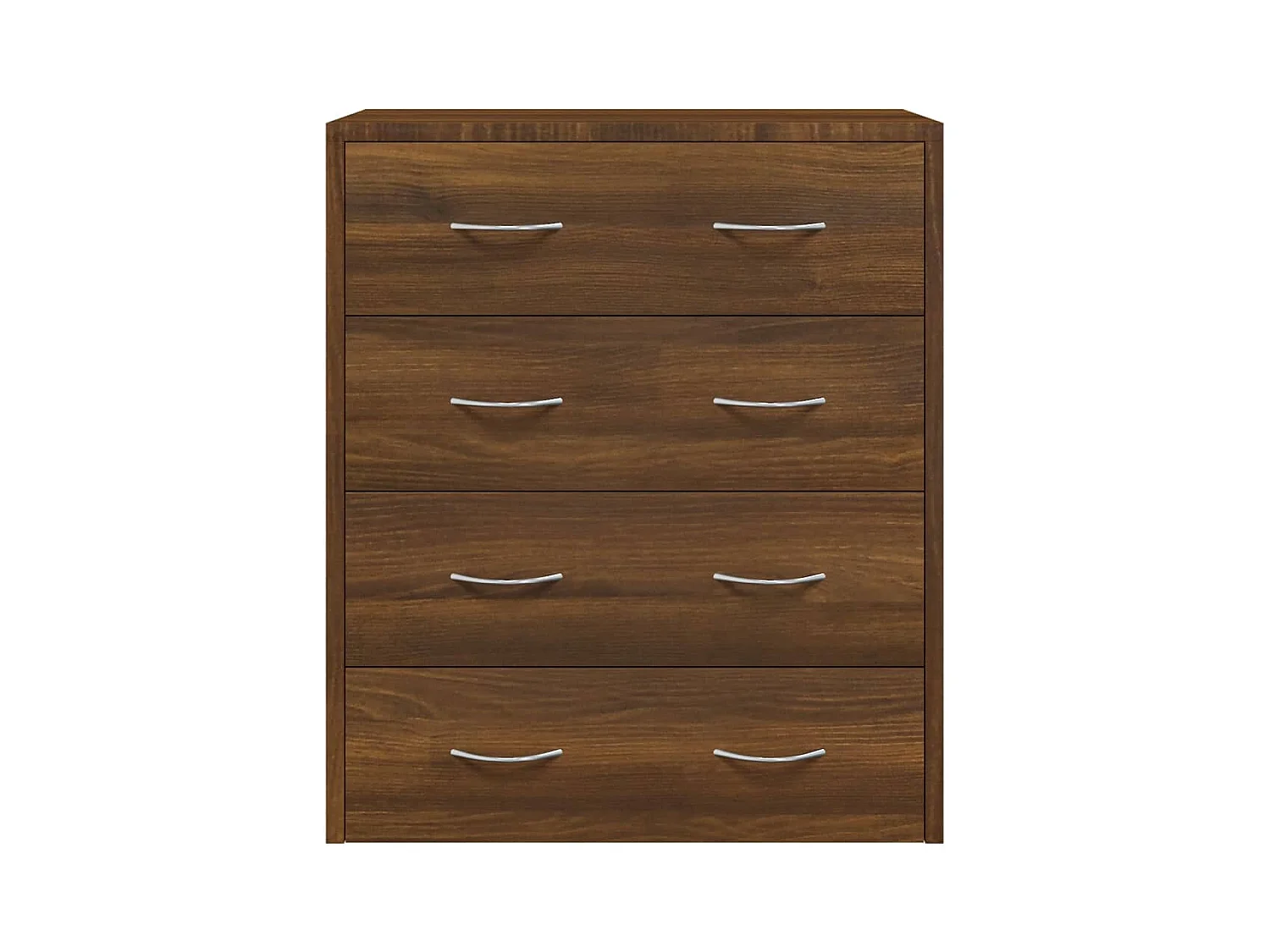 Credenza | Buffet | Armadio con 4 Cassetti 60x30,5x71 cm Rovere marrone