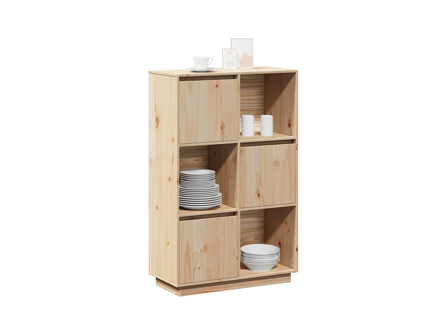 Buffet | Bahut | Meuble de rangement haut 74x35x117 cm Bois massif de pin