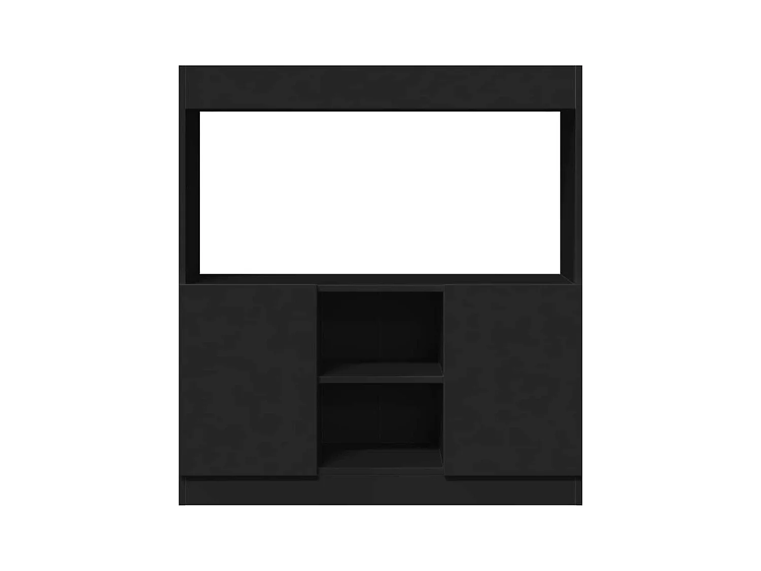 Credenza | Buffet | Armadio Nera 92x33x100 cm in Legno Multistrato