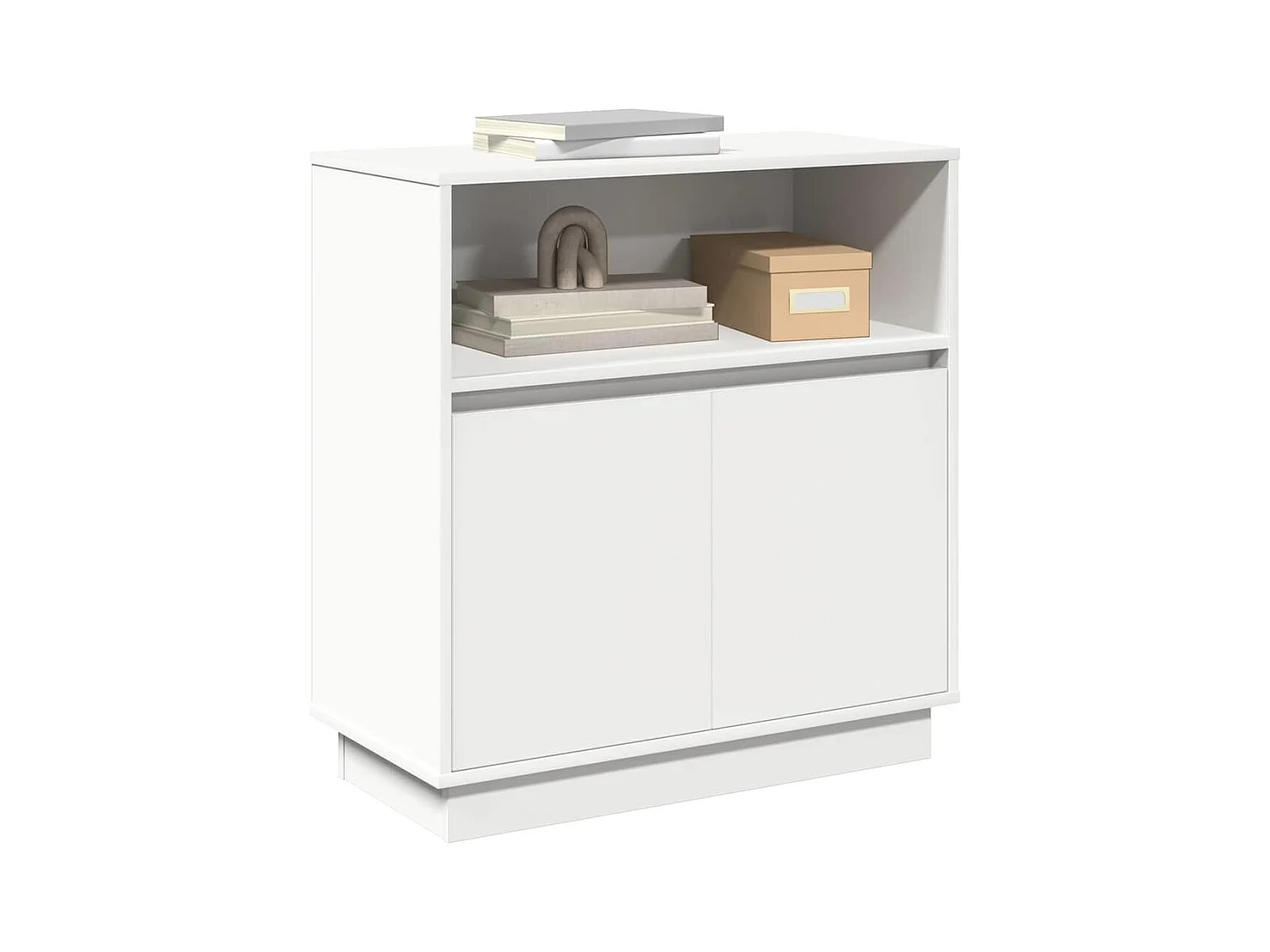 Credenza | Mobile | Armadio con LED Bianco 71x34,5x75 cm Legno Ingegnerizzato