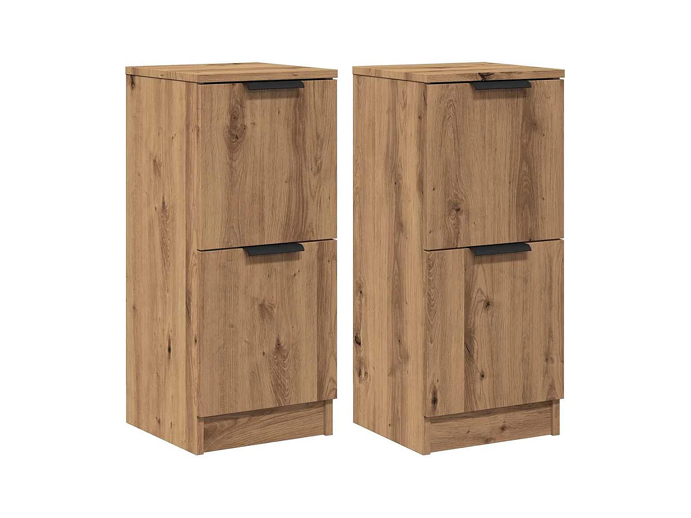 Buffets | Bahuts | Meuble de rangement 2 pcs chêne artisanal 30x30x70 cm bois d'ingénierie