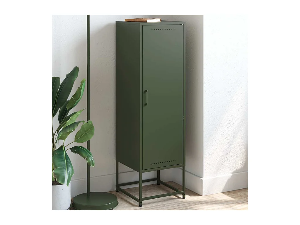 Buffet | Bahut | Meuble de rangement vert olive 36x39x123 cm acier