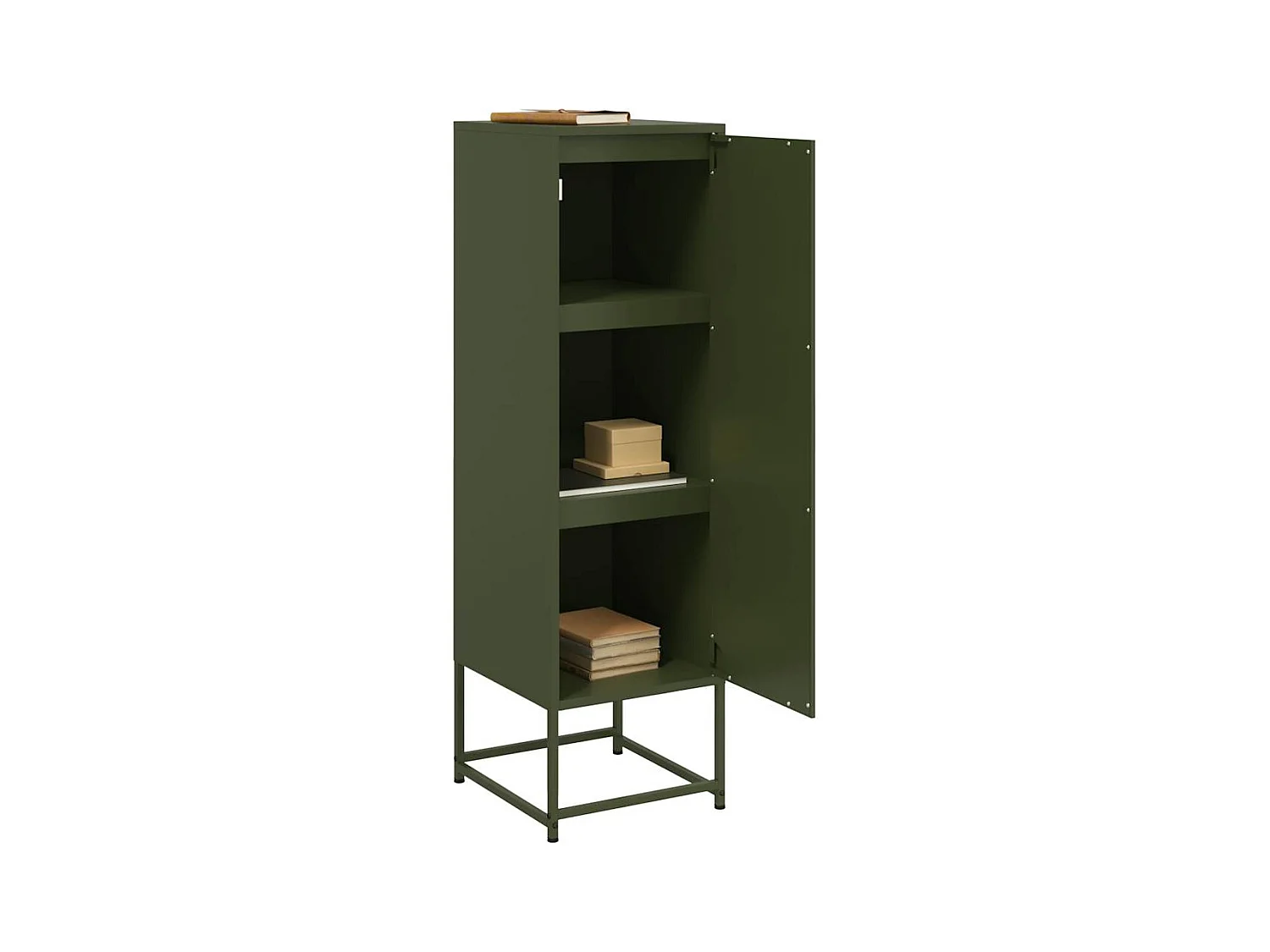 Buffet | Bahut | Meuble de rangement vert olive 36x39x123 cm acier