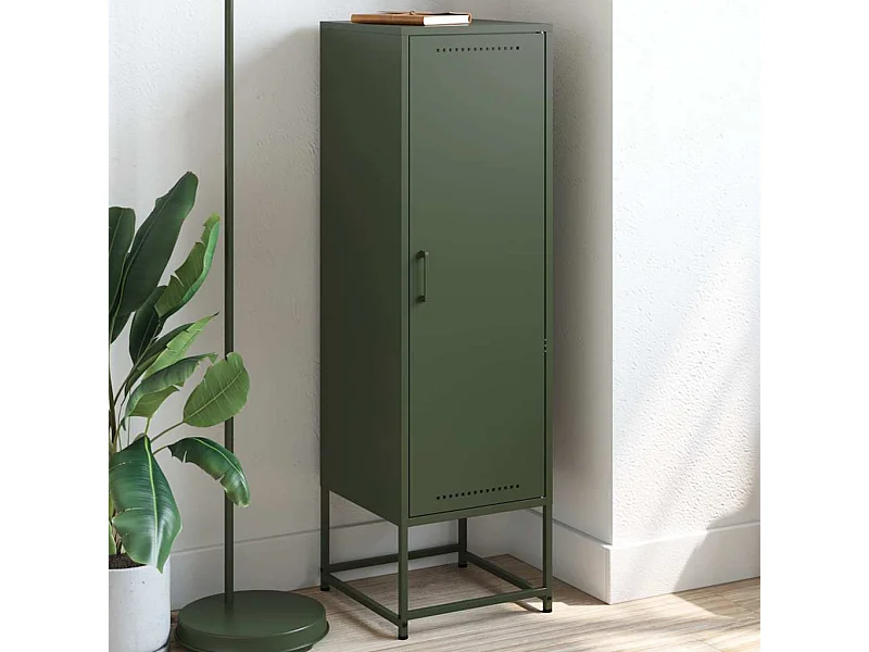 Credenza | Buffet | Armadio Verde Oliva 36x39x123 cm in Acciaio