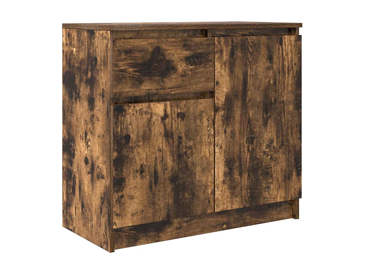 Buffet | Commode à tiroir | Meuble de rangement avec tiroir chêne fumé 71x35x65 cm bois d'ingénierie