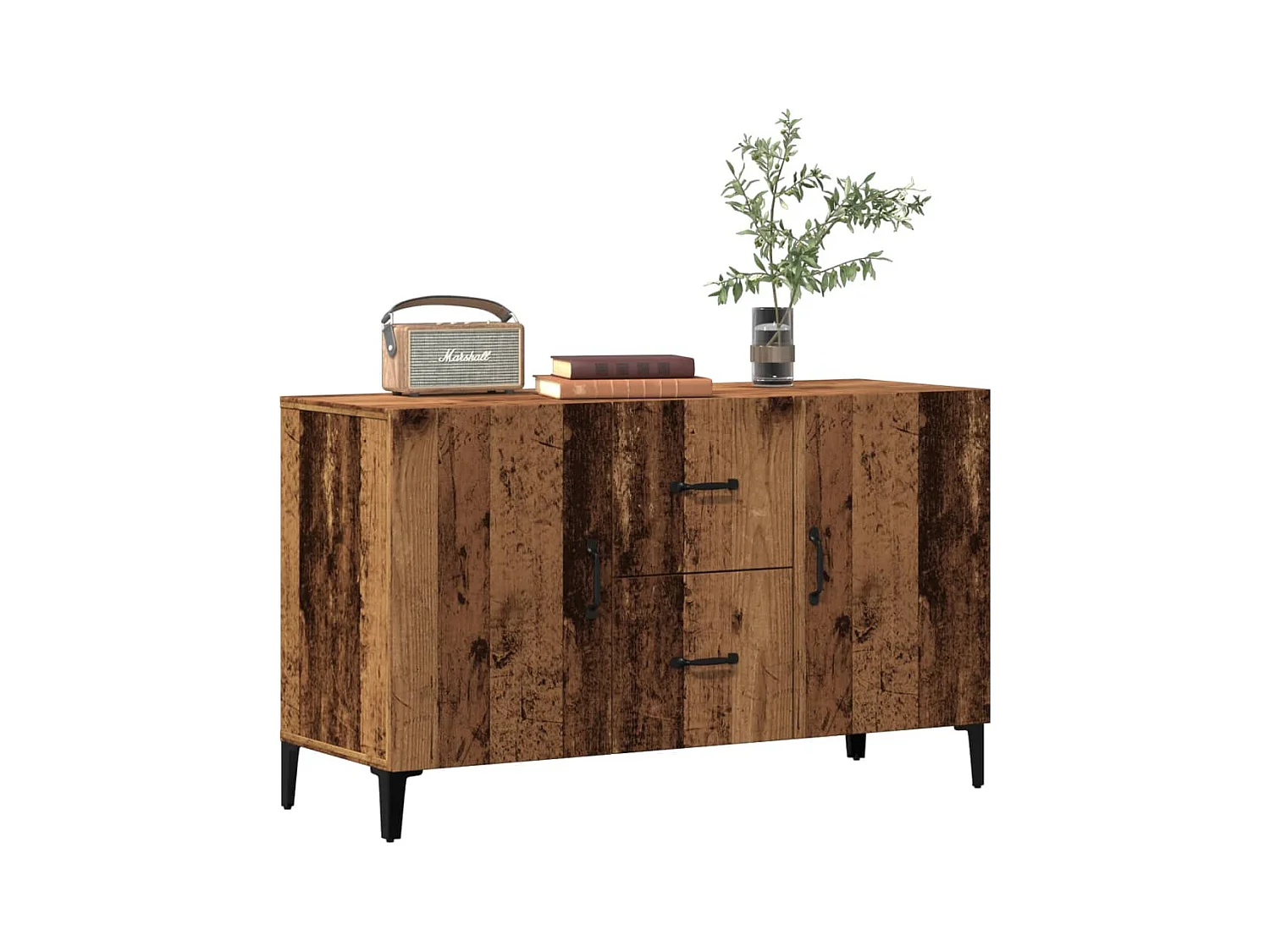 Credenza | Buffet | Armadio Legno Antico 100x36x60 cm in Legno Multistrato