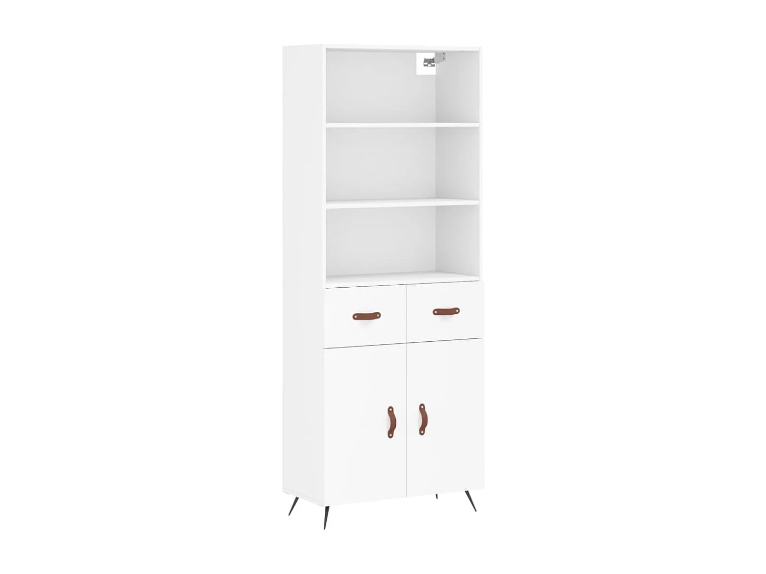 Buffet | Bahut | Meuble de rangement haut Blanc 69,5x34x180 cm Bois d'ingénierie