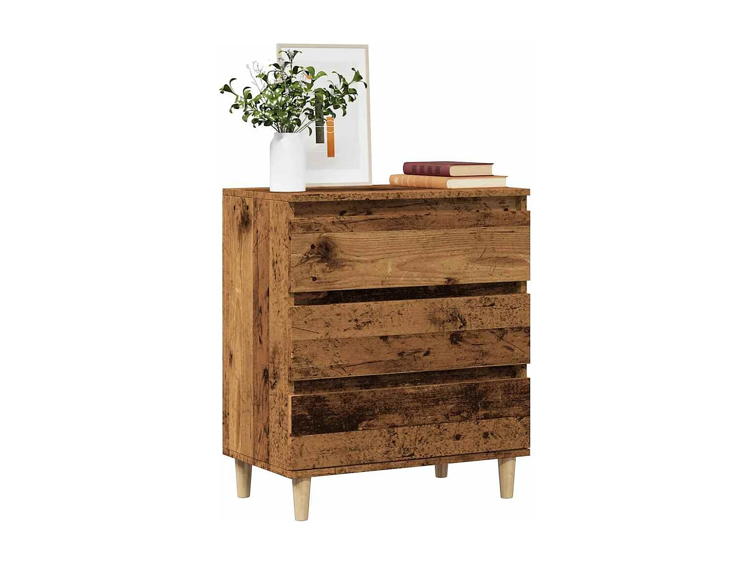 Credenza | Buffet | Armadio Legno Vecchio 60x35x70 cm in Legno Multistrato