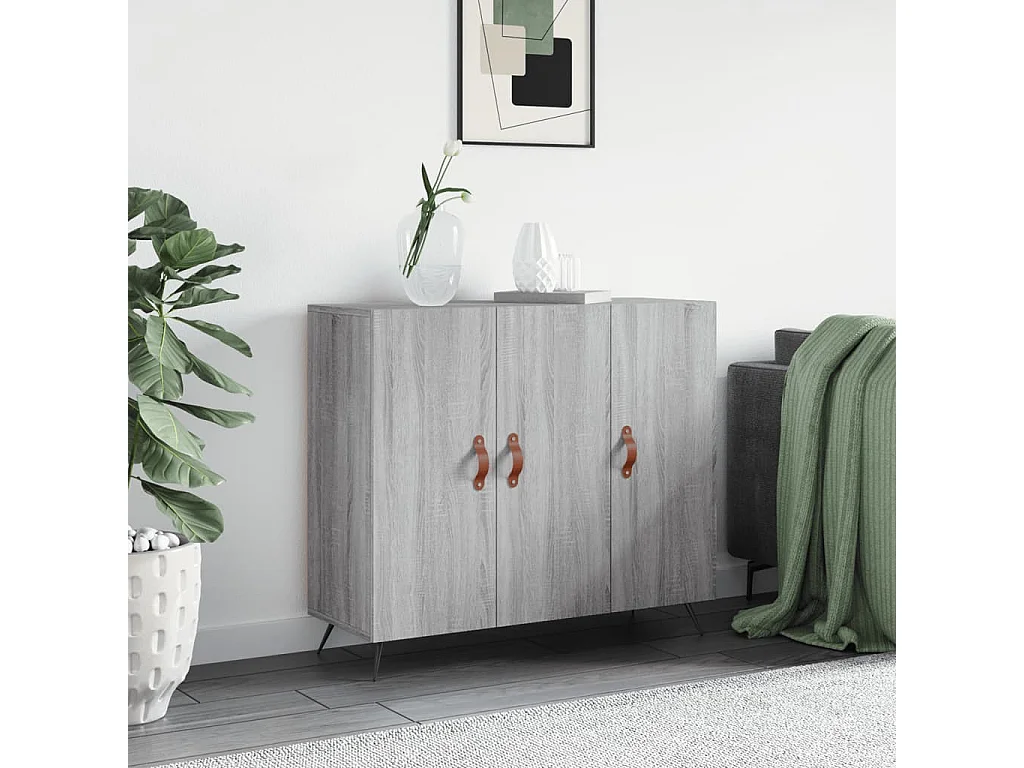 Buffet | Bahut | Meuble de rangement sonoma gris 90x34x80 cm bois d'ingénierie