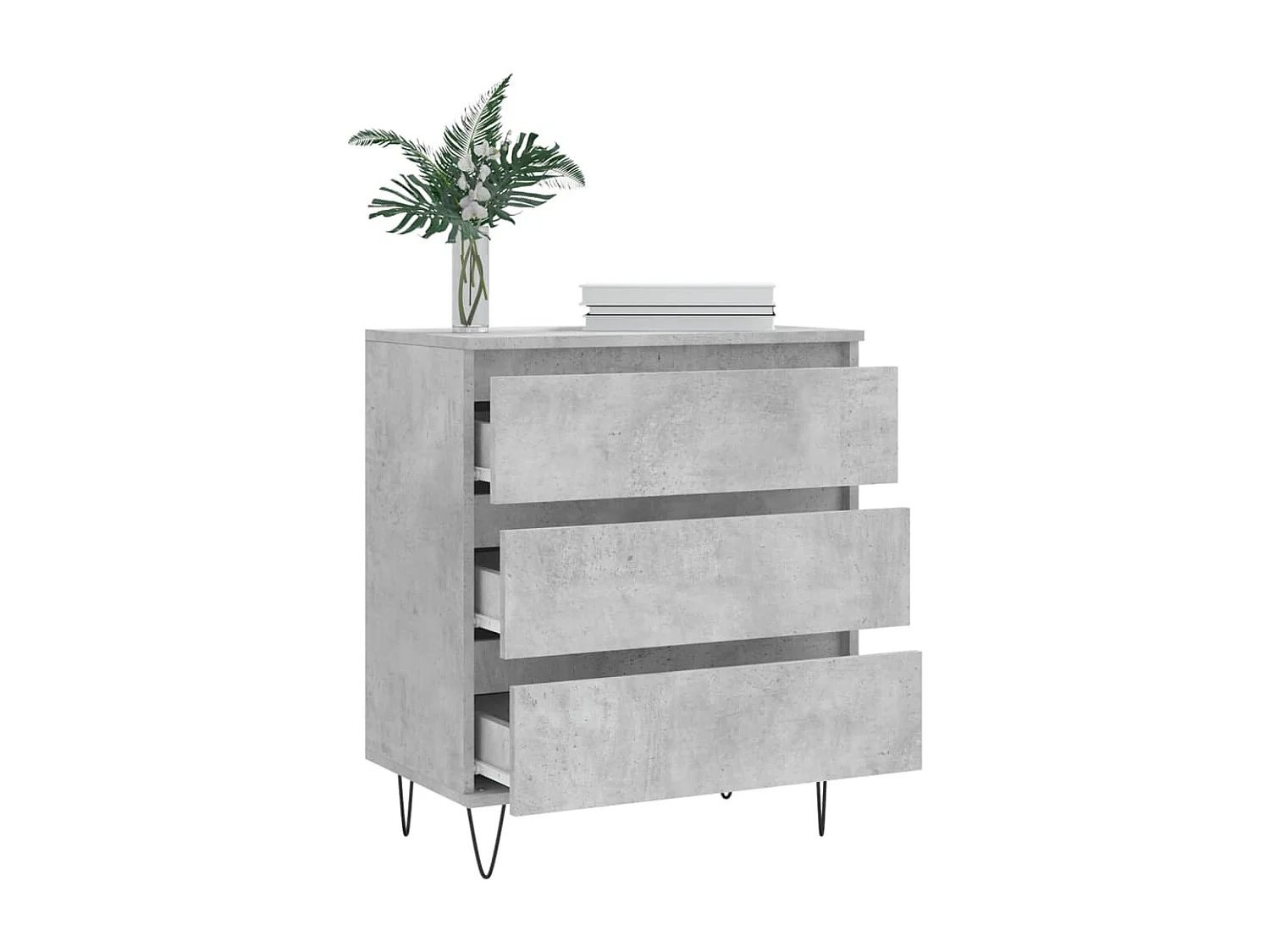 Buffet | Bahut | Meuble de rangement Gris béton 60x35x70 cm Bois d'ingénierie