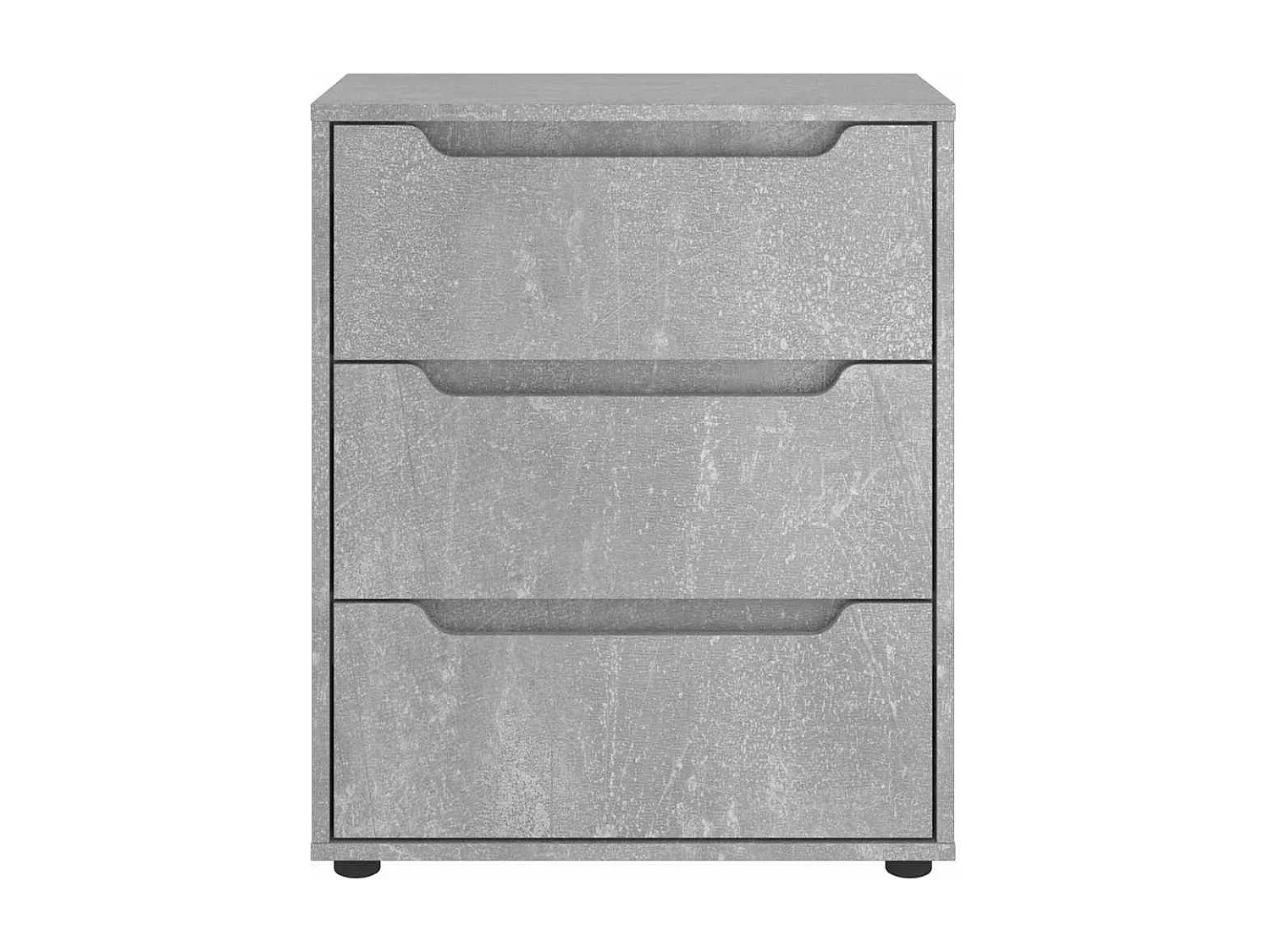 Buffet | Commode à tiroir | Meuble de rangement VISNES gris béton 60x40x73 cm bois d'ingénierie