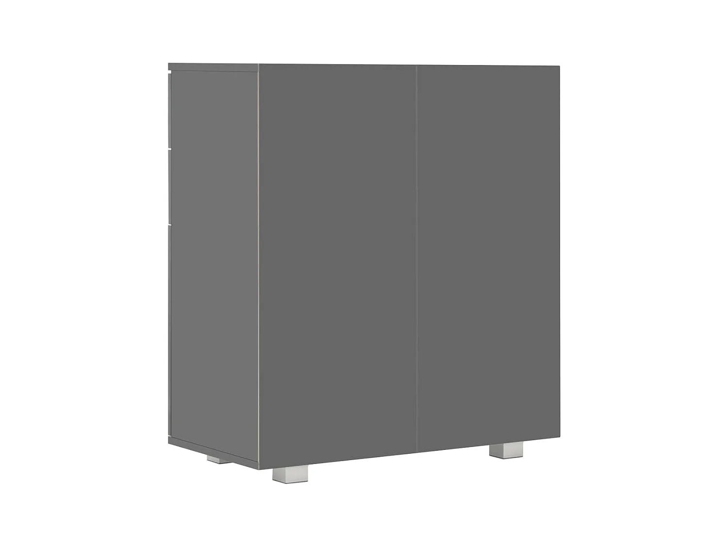 Buffet | Commode à tiroir | Meuble de rangement Gris brillant 71x35x80 cm Bois d'ingénierie