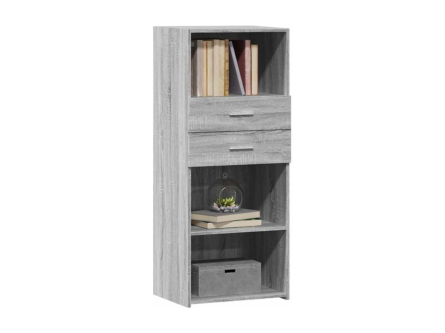 Buffet | Bahut | Meuble de rangement haut sonoma gris 50x42,5x124 cm bois d'ingénierie