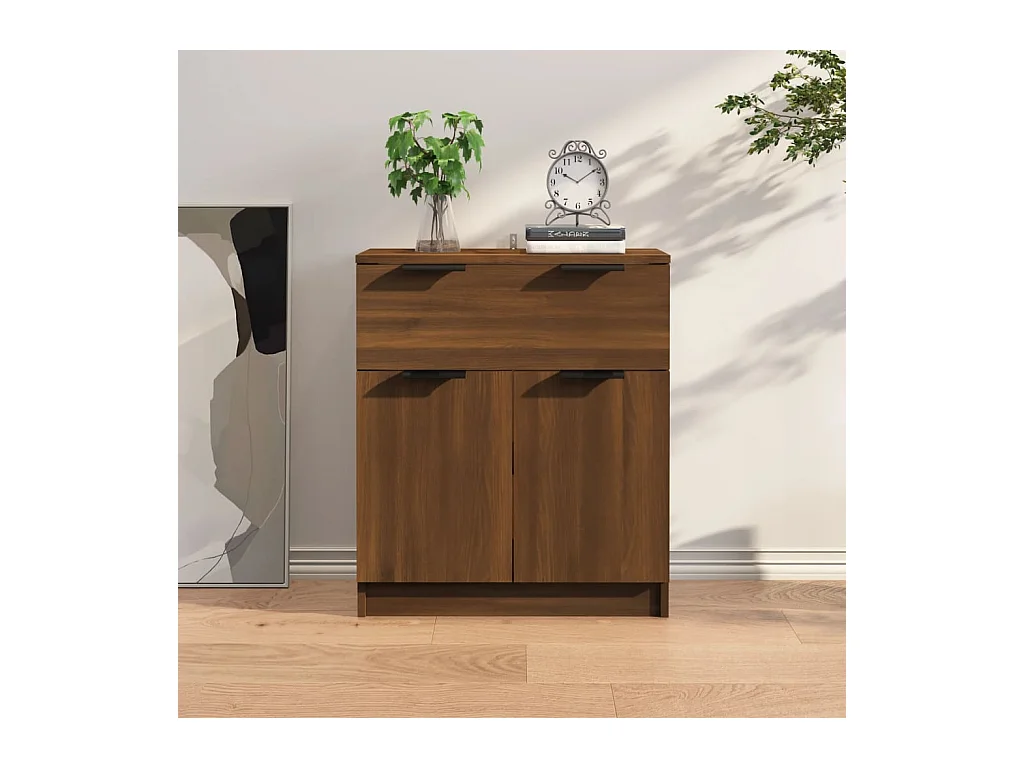 Buffet | Bahut | Meuble de rangement chêne marron 60x30x70 cm Bois d'ingénierie