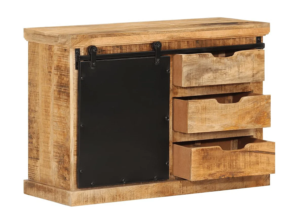 Buffet | Bahut | Meuble de rangement 80x30x55 cm bois de manguier brut massif