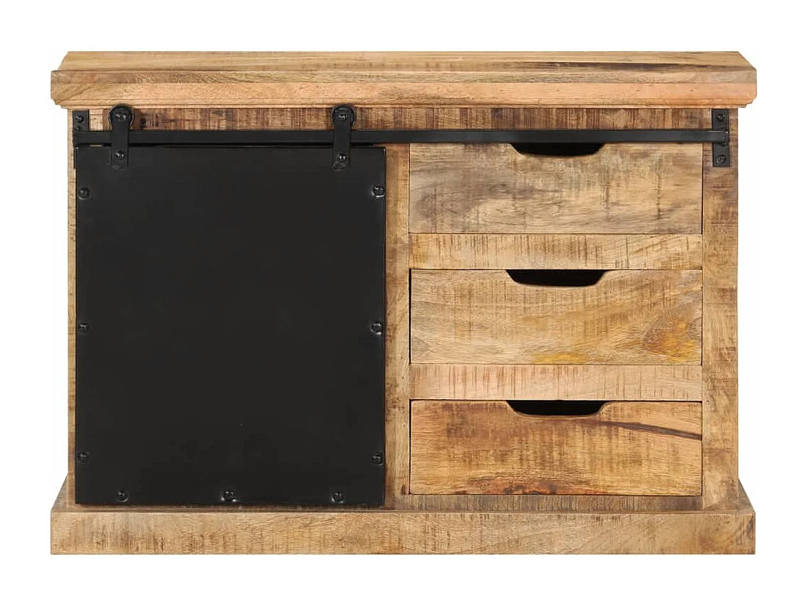 Buffet | Bahut | Meuble de rangement 80x30x55 cm bois de manguier brut massif