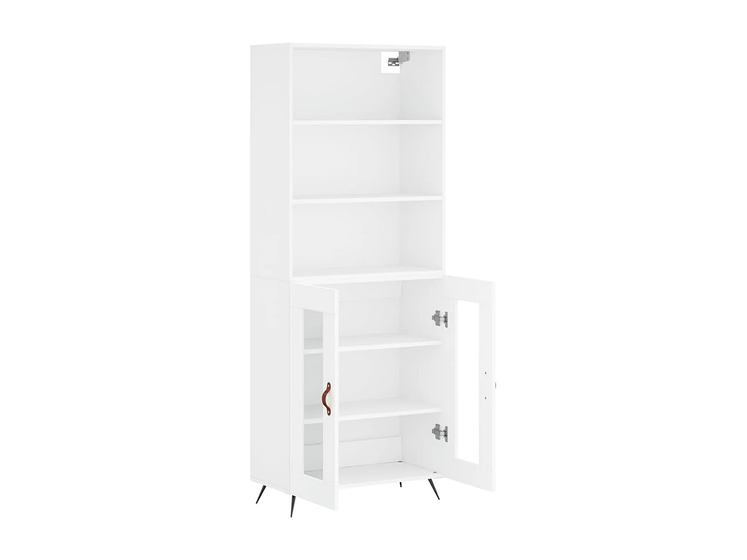 Credenza | Buffet | Armadio Bianca 69,5x34x180 cm in Legno Multistrato