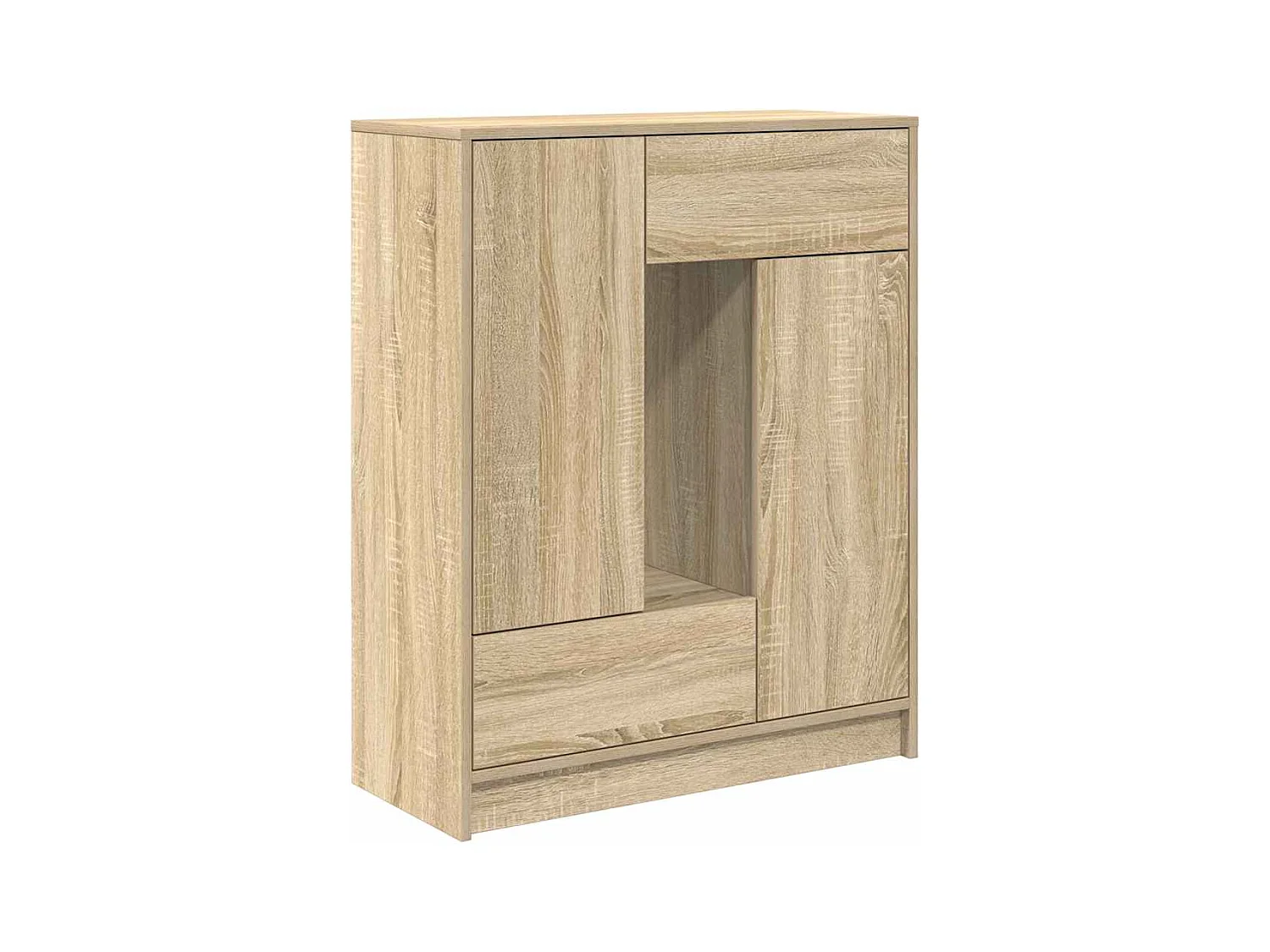 Credenza | Buffet | Armadio con Cassetti e Ante Rovere Sonoma 73x31x90 cm