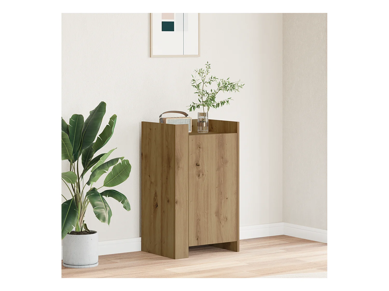 Buffet | Bahut | Meuble de rangement en chêne 45x35x75 cm Bois d'ingénierie