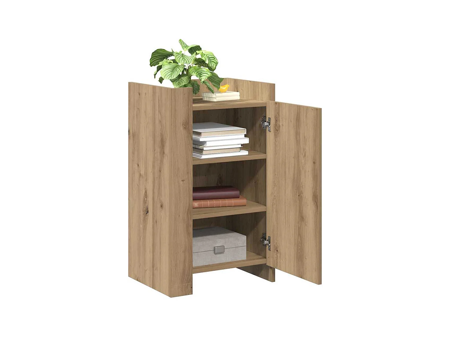 Buffet | Bahut | Meuble de rangement en chêne 45x35x75 cm Bois d'ingénierie