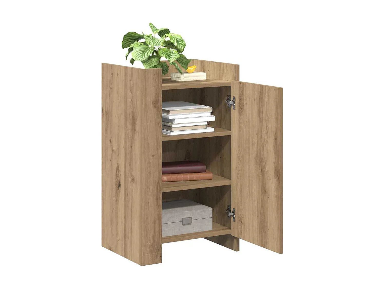 Buffet | Bahut | Meuble de rangement en chêne 45x35x75 cm Bois d'ingénierie