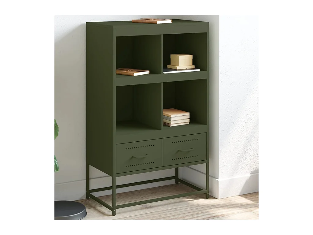 Credenza | Buffet | Armadio Verde Oliva 68x39x111,5 cm in Acciaio