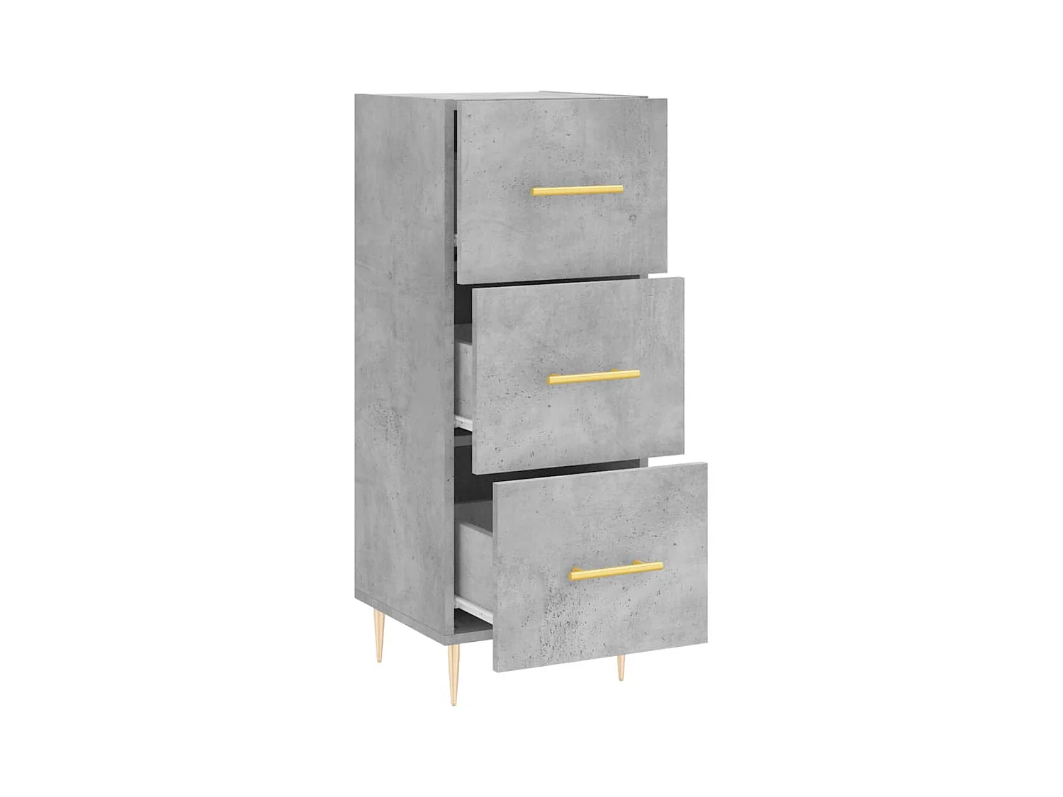 Credenza | Buffet | Armadio Grigio Cemento 34,5x34x90 cm in Legno Multistrato