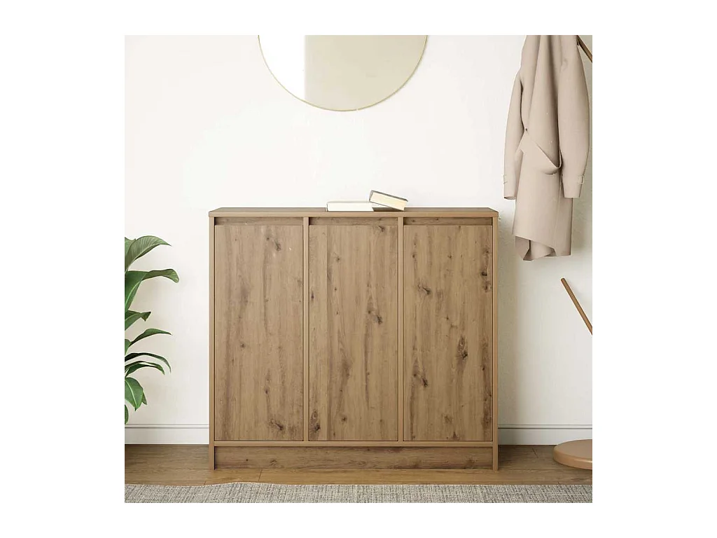 Credenza | Buffet | Armadio Rovere Artigianale 85x34x76 cm in Legno Multistrato