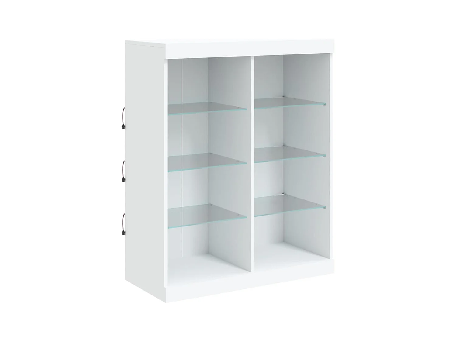 Credenza | Buffet | Armadio con Luci LED Bianca 81x37x100 cm