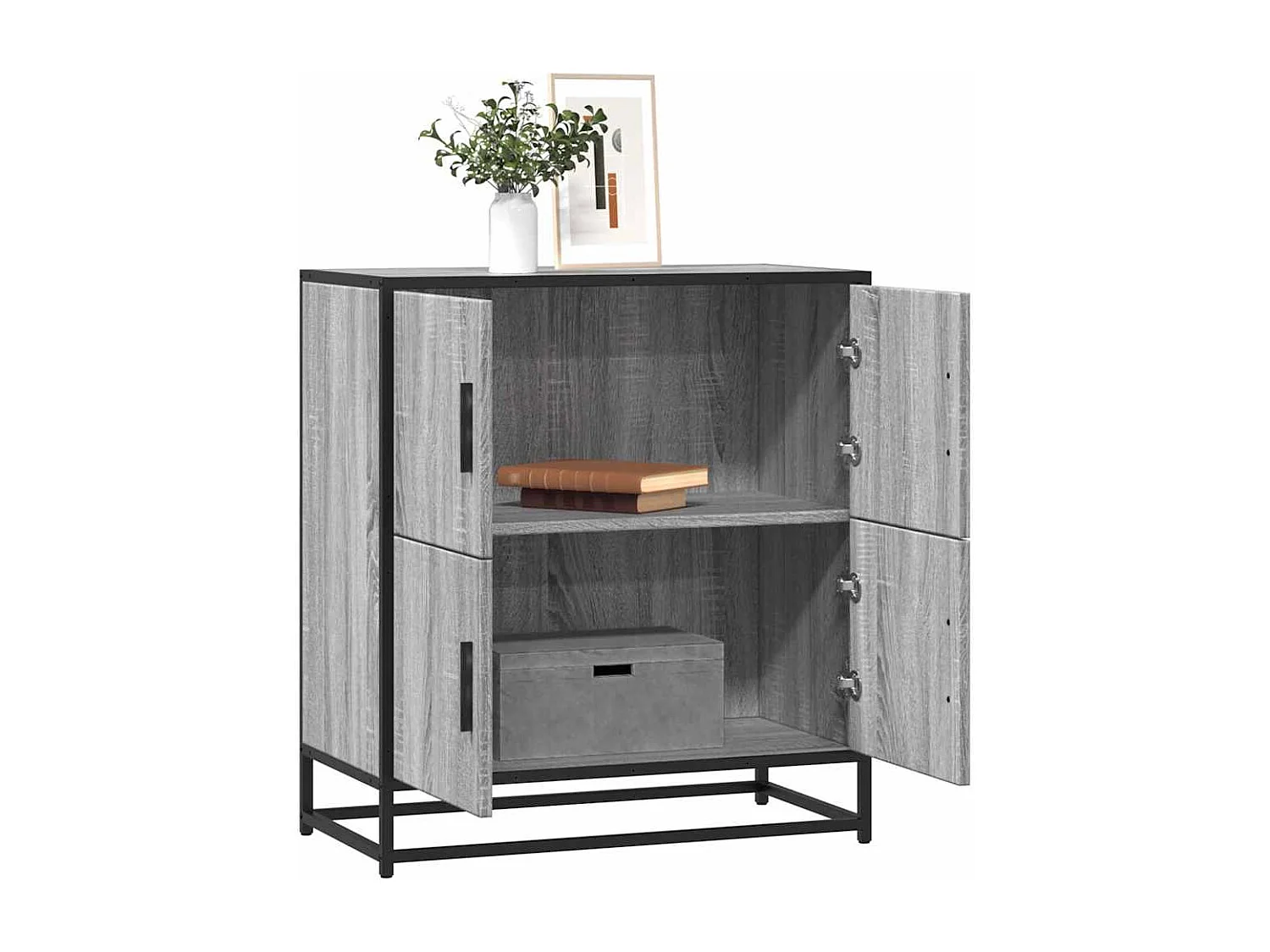 Buffet | Bahut | Meuble de rangement sonoma gris 68x35x76 cm bois d'ingénierie