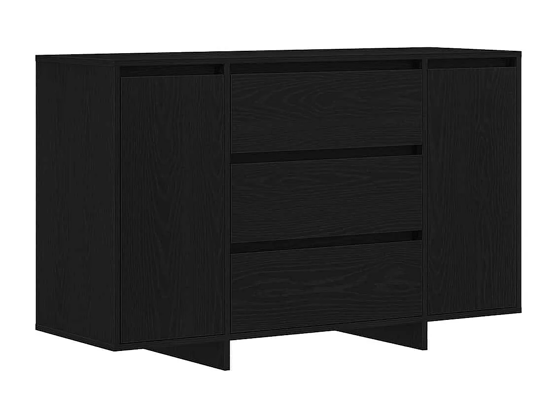 Buffet | Bahut | Meuble de rangement Noir Chêne 120x41x75 cm Bois d'ingénierie