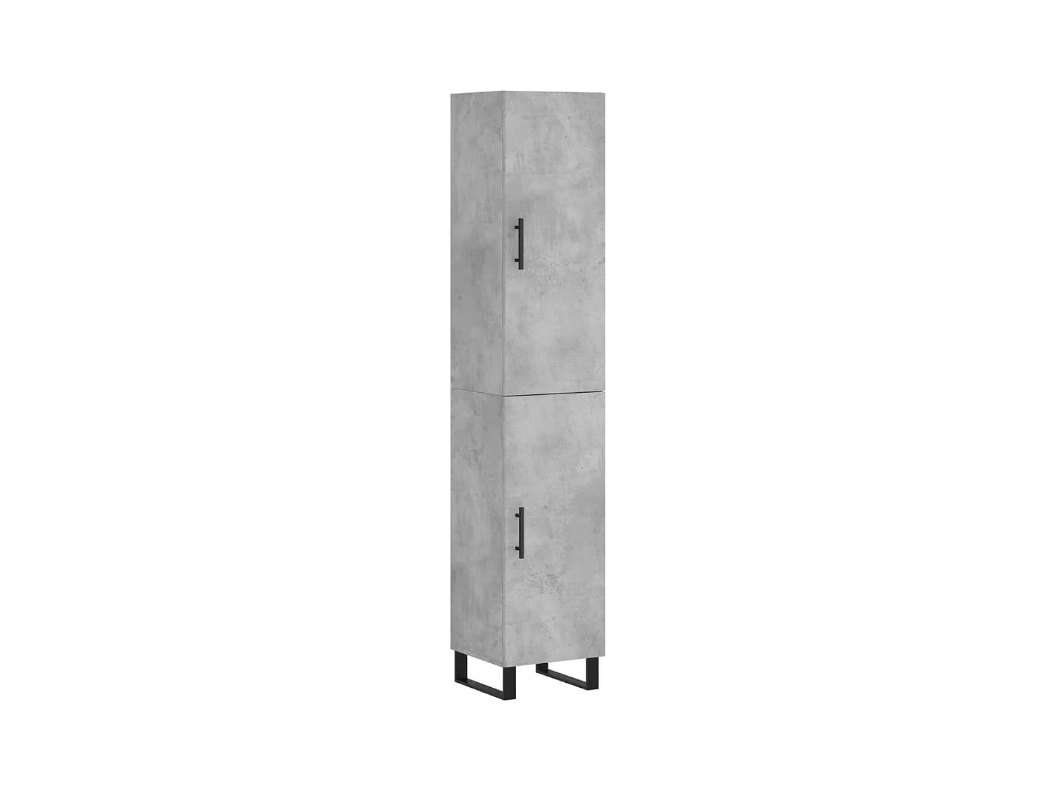Credenza | Buffet | Armadio Grigio Cemento 34,5x34x180 cm in Legno Multistrato