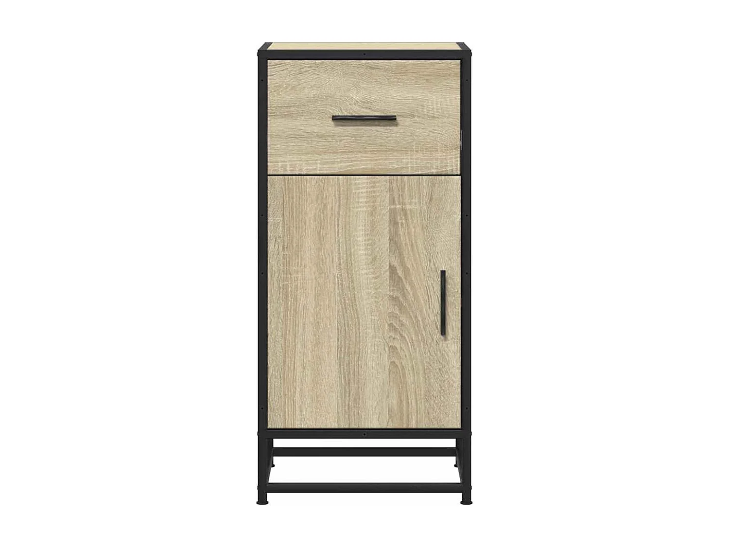 Buffet | Bahut | Meuble de rangement chêne sonoma 35,5x35x76 cm bois d'ingénierie et métal