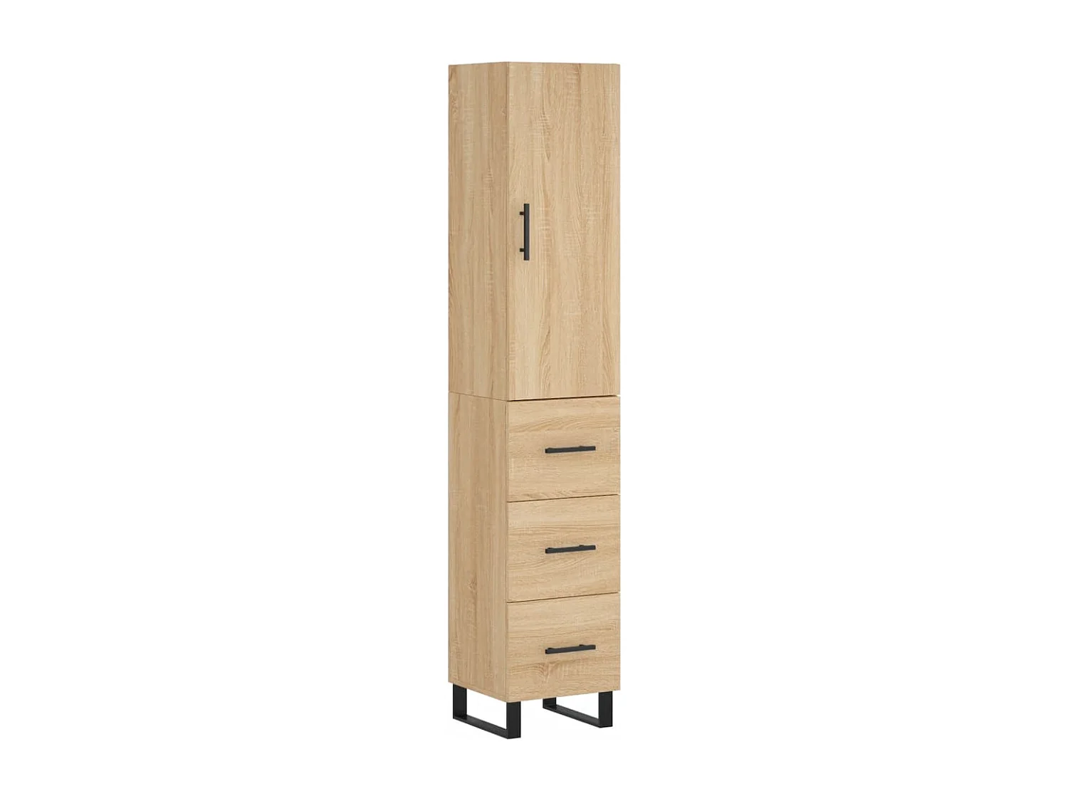 Buffet | Bahut | Meuble de rangement haut Chêne sonoma 34,5x34x180 cm Bois d'ingénierie