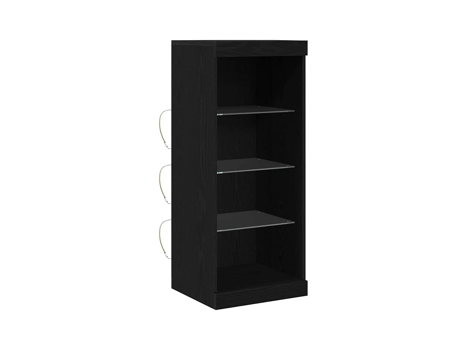 Sideboard | Credenza | Armadio con luci LED in rovere nero 41x37x100 cm