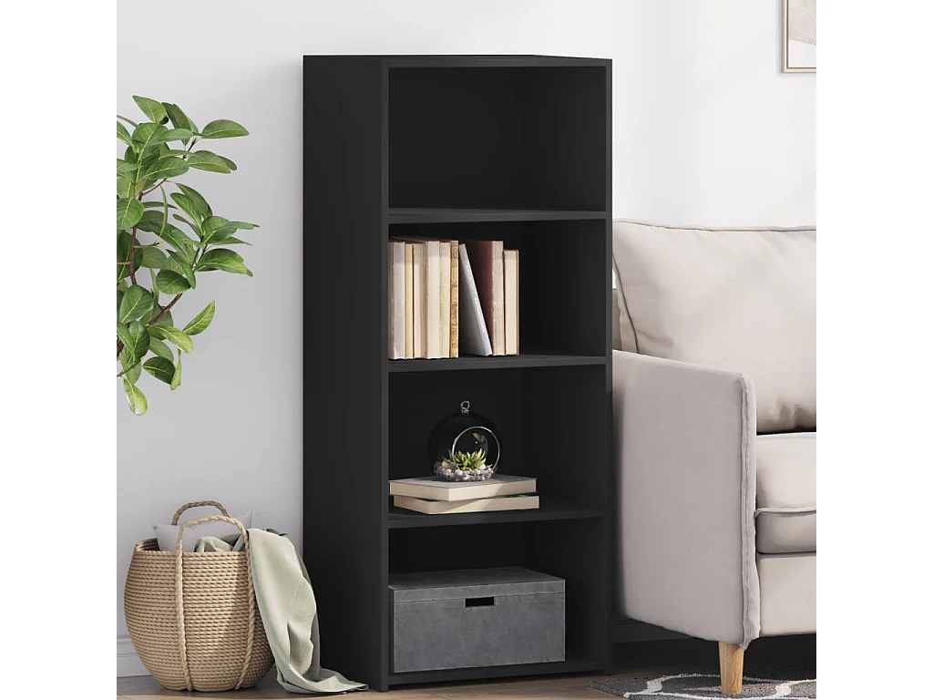 Buffet | Bahut | Meuble de rangement haut noir 50x41x124 cm bois d'ingénierie